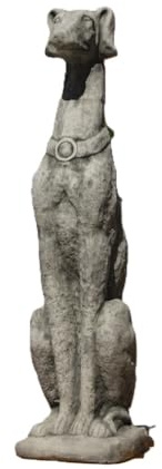Windhund, Hund, Tierfigur aus Steinguss, Hundefigur