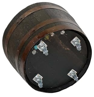 Temesso Halbes Fass aus einem originalen schottischen Whiskyfass (Oberfläche geölt - mit Rollen)