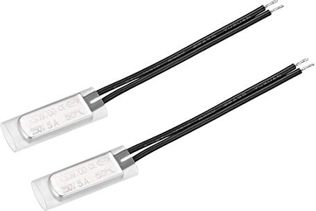 sourcing map 2 Stk. KSD9700 Thermostat 50℃ Normalerweise geschlossener Temperaturschalter Thermoschalter N.C 5A Temperaturregler aus Metall Bimetall