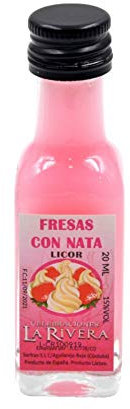 Lote de 30 Botellas Decorativas de Cristal Marasca LicorFresas con Nata. Regalos Originales. Complementos. Detalles para Bodas, Comuniones, Bautizos y Cumpleaños. CC