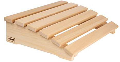 VIAMO® Sauna Kopfstütze Kopfteil Rückenlehne gebogen aus Abachiholz 39,5 x 30 cm