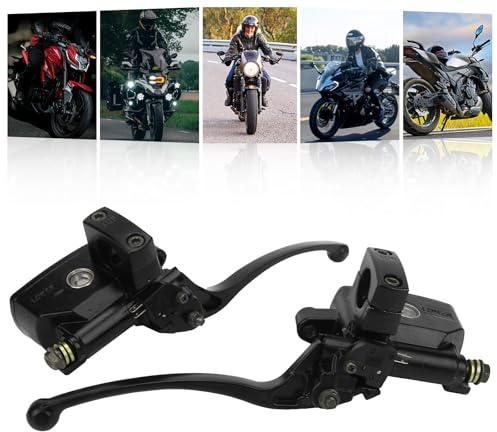 Universal 1 25mm Motorrad Bremskupplung Slave Zylinder, Lenker Master Bremszylinder Kupplungshebel Links und Rechts Kupplungsstange Montagesatz für die Meisten Motorräder oder Fahrräder