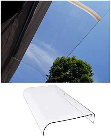 QWEASDF Auvent De Porte D'entrée Invisible,Personnalisable Marquise De Porte De Entrée,Auvent De Fenêtre Contre Pluie Neige, UV,pour Porches,Fenêtre, Pose De Façade,40 * 250cm/15.7 * 98.4in