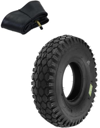 1 Pneumatico 4.10/3.50-4 + Camera d’aria Copertone Rinforzato 4 PR per Carriola Carrellino Carrello da Giardino