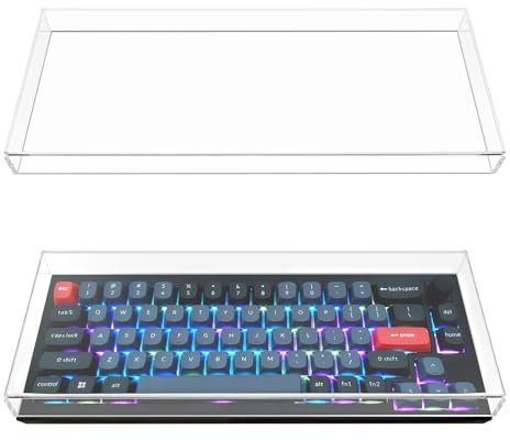 GEEKRIA 65 % Tastatur-Staubschutz, klare Acryl-Tastaturabdeckung für 68 Tasten, Computer-mechanische Tastatur mit Knauf, kompatibel mit Keychron Q2/Q2 Pro/V2, GK GAMAKAY LK67 65 %