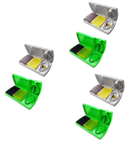 Healvian 6 Stk Pillenschneider-etui Pillenteiler Pillenbrecher Pillenetui Im ​​taschenformat Tablettenbrecher Kleine Pillendose Kleiner Tablettenbehälter Schneidemaschine Tragbar