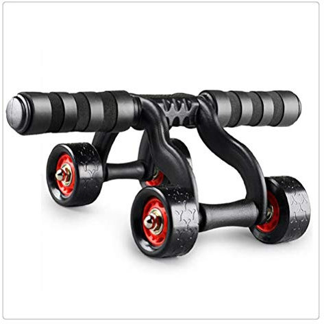 UsmAsk 4-Rad-Bauchroller-Rad, Muskelkrafttrainer, Heimfitness, Ab-Roller, Workout, Übung, Bodybuilding, Fitnessgeräte