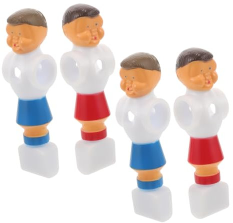 MOBUTOFU 4 Stück Tischfußballfiguren Aus PVC Realistische Fußballspieler Figuren Ersatz Tischfußballteile Für Indoor Spiele Und Tischkicker Zubehör