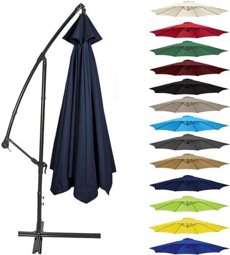 Sonnenschirm Ersatzbezug 2/2,7/3m 8 Streben/6 Streben Abdeckung Gartenschirm Stoff Ersetzen Ersatz Bezug Ersatzdach Für Terrassenschirm Für Balkon, Garten, Pool Und Strand ( Color : 6 , Size : 2.7m 6r