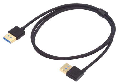 cablecc Câble DisplayPort 1.4 DP vers Ultra HD UHD 4K 144Hz DP 8K 60Hz Câble coudé à 90° pour ordinateur de bureau Ordinateur portable Moniteur 100 cm