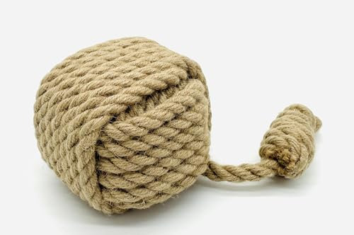 Rope Door Stop, Jute Heavy Weighted Stopper, Square Twine Knot, Home Decor