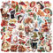 50pcs Adesivi Natalizi Bambini Adesivi Pan di Zenzero di Natale Adesivi Bambini Scrapbooking Decorazione Natalizia per Regalo Pacchetto Libro Valigia(Natale Retro)