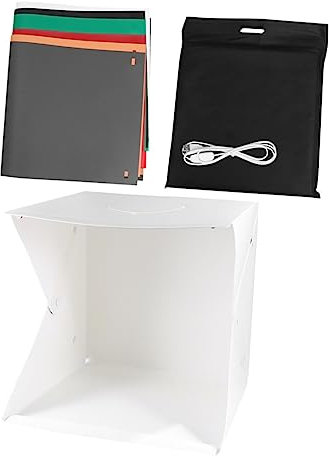 PHENOFICE Faltbare Fotostudio-lichtbox Mit -Beleuchtung Mini Fotografie Zelt Hintergrundfarben Tragbar Und Verstellbar Für Produktfotografie Von Kleinen Gegenständen