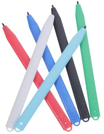QUMIIRITY 6 Stück LCD Zeichenstift Für Kinder Leichter Kunststoff Stift in Leuchtenden Farben Stoßfest Und Geruchsfrei Schreibtablett Stifte Für Praktische Malübungen