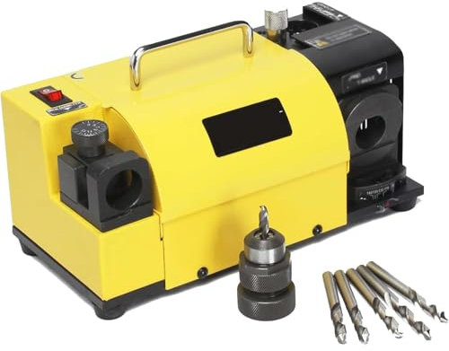 HYYKEJI Drill Bit Grinding Machine, Portable Drill Bit Sharpener, Can Sharpens 3mm-13mm Drill Bits, 90°-140° Angles Adjustable, for High-Speed Steel, Masonry, Carbide, Cobalt, & Tin-Coated Drill Bits