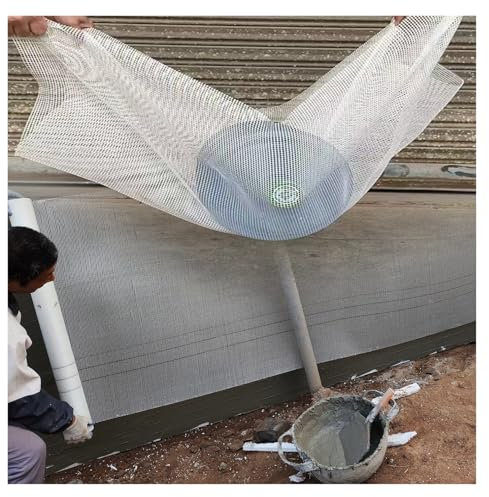 Vetroresina Riparazione Di Pareti Rotolo di rete in stucco in fibra di vetro per pareti isolanti, rete in fibra anti-fessurazione su parete, rotoli di tessuto in calcestruzzo impermeabile per il(Hole
