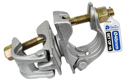 GeZu Impex Accouplement d'échafaudage Ø 48 x 48 mm | Galvanoplastie serre joint pour tuyau acier construction