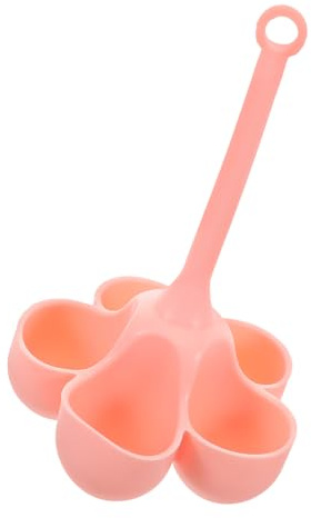 Portauova in Silicone a 5 Fori per Bollire e Cuocere Uova | Cucina e Tavola, Design Portatile Maniglia, Colore Rosa, Adatto a Pappe e Preparazioni
