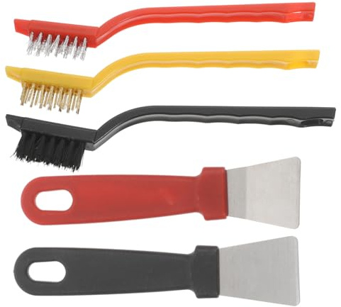 VERDANVERSE 1set Spazzole Per Pulizia Delle Fessure Pulitore Multifunzionale Per Cucina e Bagno Include Di Spazzole e Raschietto Per Angoli e Fessure Difficili Da Raggiungere