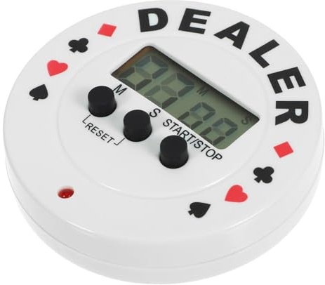 Mikinona Poker Timer Countdown Timer Spelur för Poker Bakning och Tidsprojekt Lättanvänd och Bärbar Present till Spelälskare