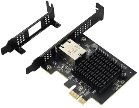 Yarryuter Nouvelle Carte Réseau PCIe X1 à 10 Gbit/S à Port RJ45 AQC113 1G/2,5G/5G/10 Gbit/S Prise en Charge PXE LAN Filaire Win10/11 Desktop