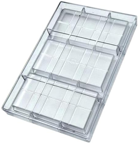 Stampi di cioccolato in plastica trasparente, strumenti da forno a barrette multi-griglia, rilascio di grado alimentare