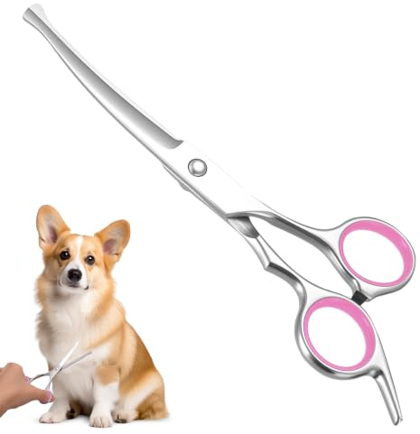 Kit Tijeras Peluqueria Canina Profesional,Tijeras Curvas para Perros Gatos