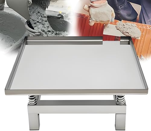 HuanSebesity Tavolo Vibrante Calcestruzzo,Banco Prova Blocco Piattaforma Vibrazione,Piccolo Tavolo Vibrante in Cemento,Piattaforma Vibrante per Blocchi Prova in Acciaio Inossidabile 35x35cm