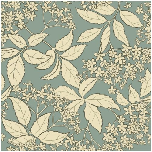 Wallario Memoboard aus Glas mit Motiv, Magnet-Tafel in 50 x 50 cm in Premium Qualität Blätter und Blüten auf Grün
