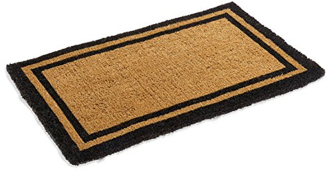 KEMPF Black Border Coco Coir Doormat - Heavy Duty Doormats - 36 X 60
