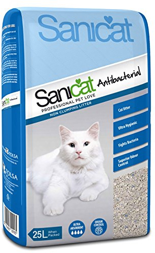 Sanicat Antibacterial Absorbent Cat Litter, 25 Litre