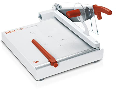Ideal 1138 Schneidemaschine, Hebelschneider, Papierschneider (356 x 403 mm, Schnittlänge 385 mm, 50 Blatt Kapazität)
