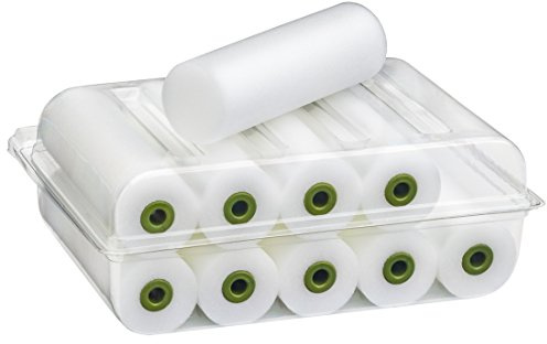 Colorus Lackierwalzen Set 10x Schaumstoff Farbroller fein - Lackierrollen 11 cm gerade – Lackrollen für wasserbasierte & lösemittelhaltige Lacke, Kreidefarben – Türen, Möbel & Glatte Flächen