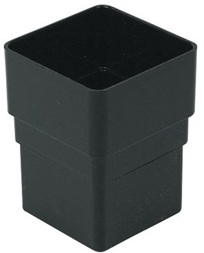 65mm Square Downpipe Connector Black