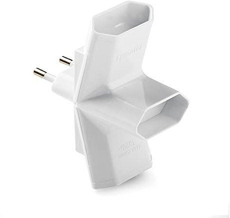 FAMATEL M111749 – Adattatore bipolare Assortito 10 A 250 V 1217 – 3 prese