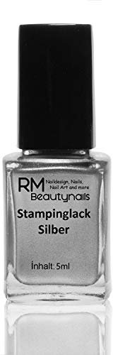 5ml Stampinglack Silber Stamping Lack Nagellack Nail Polish RM Beautynails