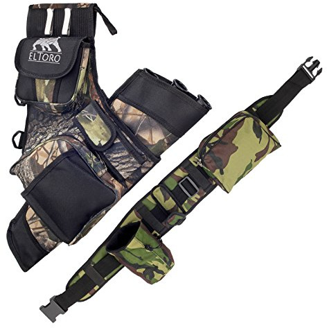 elToro Komplettes Köchersystem mit Gürtel und Taschen (camo, Linkshand)