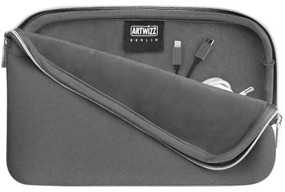 Artwizz Cable Sleeve – Zubehör-Tasche für Kabel, Adapter, Ladegeräte, E-Reader bis 6 Zoll – Organizer aus Neopren mit weichem Innenfutter – Titan