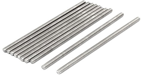 sourcing map 10 Stück Gewindestangen M4x100mm Edelstahl 304 Gewindestift Metrischem Vollgewinde Bar Gewindestäbe für Befestigung CNC-Werkzeugmaschinen 3D-Drucker Industrie Geräte