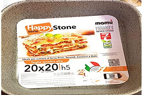 MUGNANO MMU820H06 Teglia Quadra Alta, 20 X 20, H6 Happystone