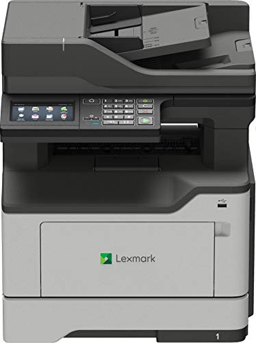 Lexmark MB2442ADWE 4-in-1 Monolaser-Multifunktionsgerät (Drucker, Kopierer, Scanner, Fax, WLAN, LAN, bis zu 40 S./Min., autom. beidseitiger Druck, 10,9 cm-Touchscreen) schwarz/grau