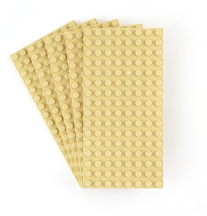 LEGO City Friends Classic - Pannello da costruzione 8 x 16 cm, 5 pezzi (92438), base perfetta per progetti di costruzione creativi, pannelli da costruzione 8 x 16 cm, per set LEGO
