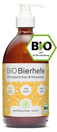 Bio-Bierhefe für Hunde und Katzen | 500 ml flüssige Bierhefe | 100% Bio zur Haut- und Fellpflege, Futterergänzung mit Vitamin B, reich an Mineralien & Spurenelementen, DE-ÖKO-060