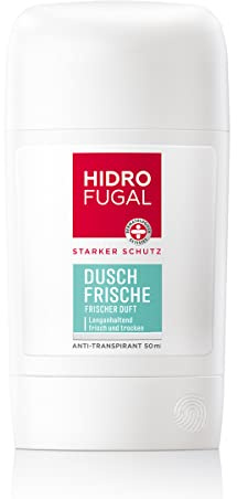 Hidrofugal dusch fräsch pinne (40 ml), starkt anti-perspirant skydd med behagligt fräsch doft, deodorant för starkt skydd utan etylalkohol