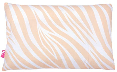 Babykopfkissen Kinderkopfkissen 35x40cm -Öko Tex Standard 100 - inkl. abnehmbarem Bezug aus 100% Baumwolle von Motherhood (Zebra apricot)