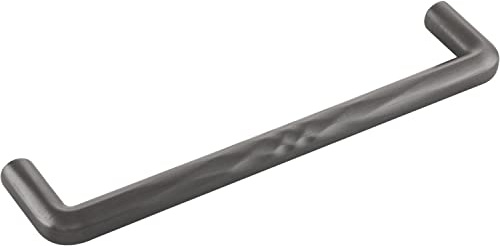 FURNIPART Möbelgriff Shuffle LA160 - Designer Griff für Möbel - abgerundet mit verzierung, Zinkdruckguss anthrazit gebürstet