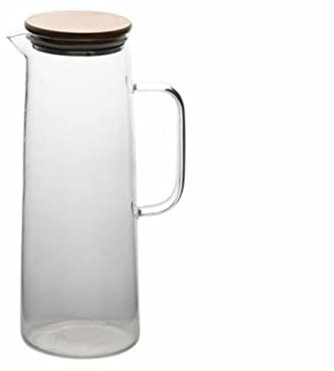 CLoxks Wasserkrüge 1.7L Glass Wasserkrug mit Griff und Deckel Tropffreie Tee-Kugelglas kaltes heißes Wasserkanne mit 2 Tassen wärmebeständigt Teeecker (Size : A)