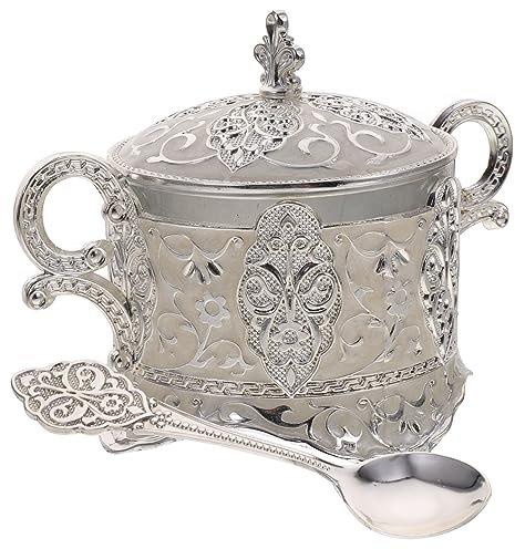 HOMSFOU Azucarero Decorativo Relieve Tarro Para Condimentos Suministros De Cocina Duraderos