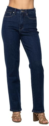 Judy Blue Women's High Waist Tummy Control Classic Straight Jeans 88575 (1) Blue