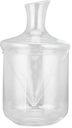 Otufan Carafe à Décanter en Verre, Carafe à Vin De Conception Conique Transparente De 1000 ML avec Seau à Glace, Aérateur De Champagne pour Cocktails Et Bar à Domicile